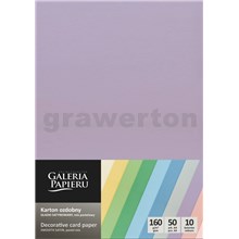 Galeria Papieru ozdobný papír Hladký pastelový MIX 160g, 50ks