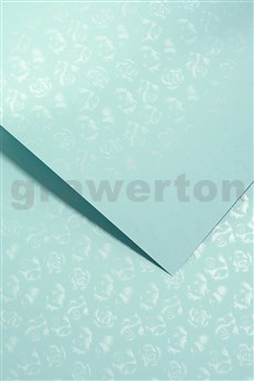 Galeria Papieru ozdobný papír Malé růže bledě modrá 220g, 20ks